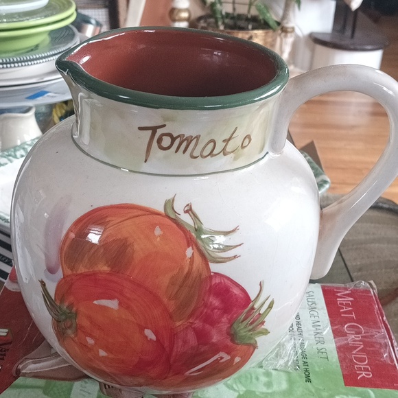 BAUM BROS FRESCO MERCADO COLLECTION Style Eyes  pitcher/ vase tomato 🍅 - Picture 1 of 6